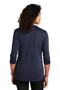 Port Authority   Women's UV Choice Pique Henley LK750 - True Navy Back