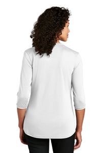 Port Authority   Women's UV Choice Pique Henley LK750 - White Back