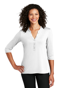 Port Authority   Women's UV Choice Pique Henley LK750 - White