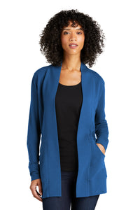 Port Authority Women's Microterry Cardigan LK825 - Aegean Blue