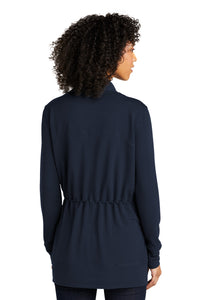 Port Authority Women's Microterry Cardigan LK825 - River Blue Navy Back