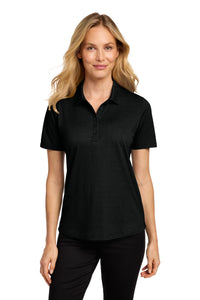 Port Authority Women's Fine Pique Blend Polo LK830 - Black Heather