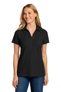 Port Authority Women's C-FREE Cotton Blend Pique Polo LK867 - Black