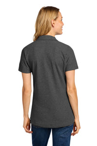Port Authority Women's C-FREE Cotton Blend Pique Polo LK867 - Charcoal Heather Back