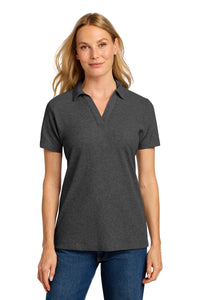 Port Authority Women's C-FREE Cotton Blend Pique Polo LK867 - Charcoal Heather