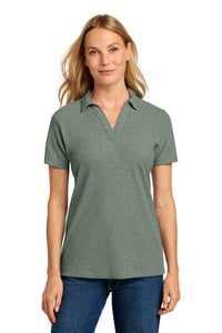 Port Authority Women's C-FREE Cotton Blend Pique Polo LK867 - Dark Green Heather