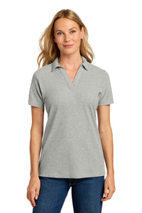 Port Authority Women's C-FREE Cotton Blend Pique Polo LK867 - Deep Smoke Heather