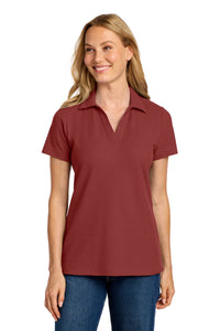 Port Authority Women's C-FREE Cotton Blend Pique Polo LK867 - Garnet