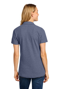 Port Authority Women's C-FREE Cotton Blend Pique Polo LK867 - Navy Heather Back