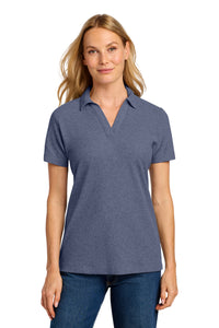 Port Authority Women's C-FREE Cotton Blend Pique Polo LK867 - Navy Heather