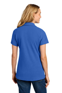 Port Authority Women's C-FREE Cotton Blend Pique Polo LK867 - True Blue Back