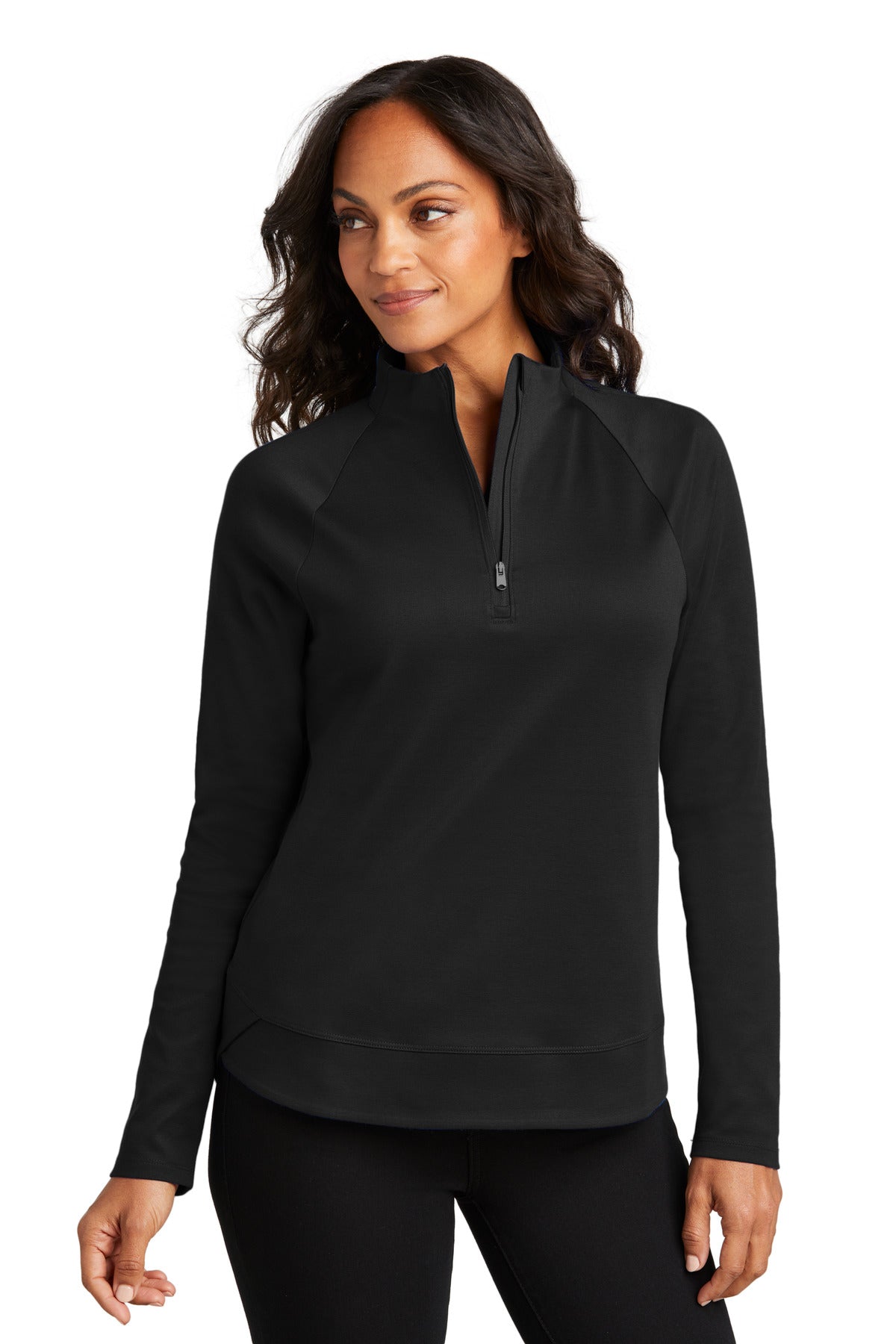 Port Authority Women's C-FREE Cypress 1/4-Zip LK870 - Deep Black