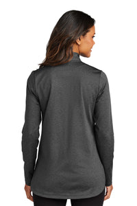 Port Authority Women's C-FREE Double Knit 1/4-Zip LK880 - Grey Steel Heather Back