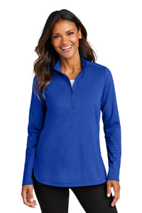 Port Authority Women's C-FREE Double Knit 1/4-Zip LK880 - True Royal