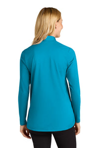 Port Authority Women's C-FREE Double Knit 1/4-Zip LK880 - Parcel Blue Back