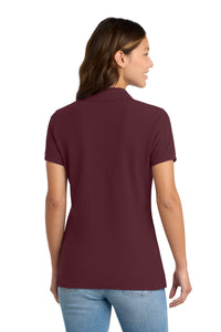 Port & Co Women's Core Blend Pique Polo - Athletic Maroon Back