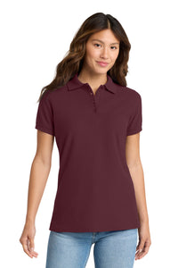 Port & Co Women's Core Blend Pique Polo - Athletic Maroon