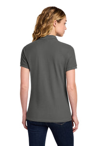 Port & Co Women's Core Blend Pique Polo - Charcoal Back