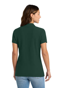 Port & Co Women's Core Blend Pique Polo - Dark Green Back