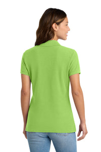 Port & Co Women's Core Blend Pique Polo - Lime Back