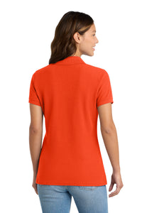 Port & Co Women's Core Blend Pique Polo - Orange Back