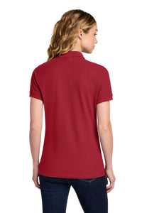 Port & Co Women's Core Blend Pique Polo - Red Back