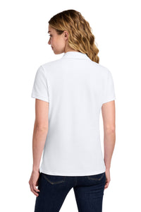 Port & Co Women's Core Blend Pique Polo - White Back