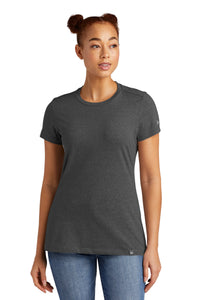 New Era  Ladies Heritage Blend Crew Tee - Black Heather
