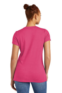New Era  Ladies Heritage Blend Crew Tee - Deep Pink Back