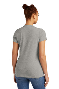 New Era  Ladies Heritage Blend Crew Tee - Light Graphite Twist Back