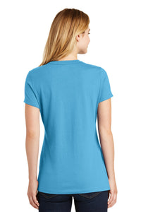 New Era  Ladies Heritage Blend Crew Tee - Sky Blue Back