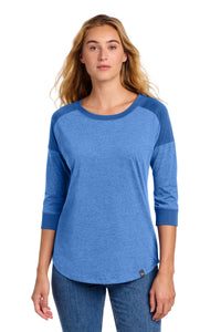 New Era  Women's Heritage Blend 3/4-Sleeve Baseball Raglan Tee - Royal/ Royal Heather