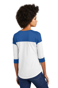New Era  Women's Heritage Blend 3/4-Sleeve Baseball Raglan Tee - Royal/ White Back
