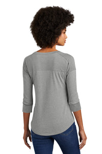 New Era  Women's Heritage Blend 3/4-Sleeve Baseball Raglan Tee - Shadow Grey Heather Back