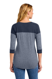 New Era  Women's Heritage Blend 3/4-Sleeve Baseball Raglan Tee - True Navy/ True Navy Twist Back