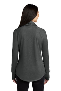 New Era  Women's Sueded Cotton Blend Cowl Tee LNEA123 - Black Heather Back