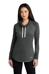 New Era  Women's Sueded Cotton Blend Cowl Tee LNEA123 - Black Heather