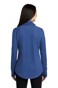 New Era  Women's Sueded Cotton Blend Cowl Tee LNEA123 - Royal Heather Back