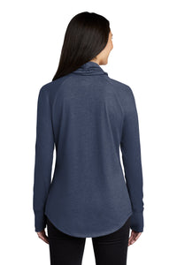 New Era  Women's Sueded Cotton Blend Cowl Tee LNEA123 - True Navy Heather Back