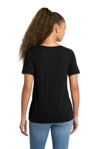 New Era  Women's Tri-Blend Performance Cinch Tee - Black Solid Back