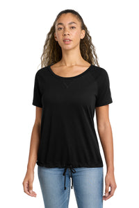 New Era  Women's Tri-Blend Performance Cinch Tee - Black Solid
