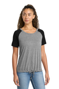 New Era  Women's Tri-Blend Performance Cinch Tee - Shadow Grey/ Black