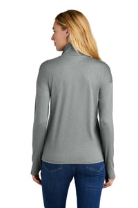 New Era Women's Power 1/2-Zip LNEA228 - Shadow Grey Heather Back