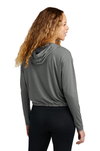 New Era Women's Power Long Sleeve Hoodie LNEA229 - Shadow Grey Heather Back