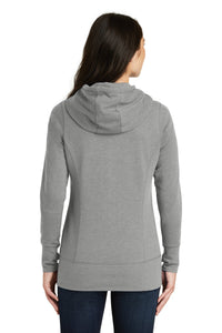 New Era  Women's Tri-Blend Fleece Full-Zip Hoodie - Shadow Grey Heather Back