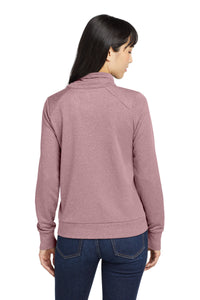 New Era Women's Performance Terry Full-Zip Cowl LNEA530 - Dusty Mauve Heather Back