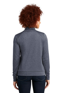 New Era Women's Performance Terry Full-Zip Cowl LNEA530 - True Navy Heather Back