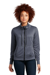 New Era Women's Performance Terry Full-Zip Cowl LNEA530 - True Navy Heather