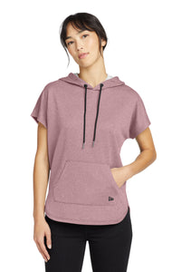 New Era  Women's Performance Terry Short Sleeve Hoodie LNEA533 - Dusty Mauve Heather