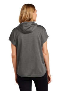 New Era  Women's Performance Terry Short Sleeve Hoodie LNEA533 - Graphite Heather Back
